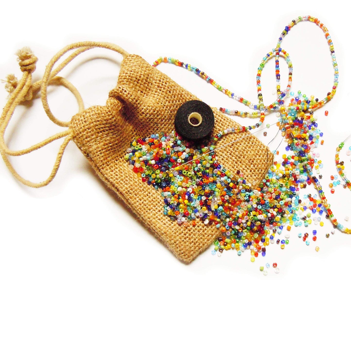 Love Bead Hippy Seed Bead Necklace Kit (Makes 8 Necklaces)