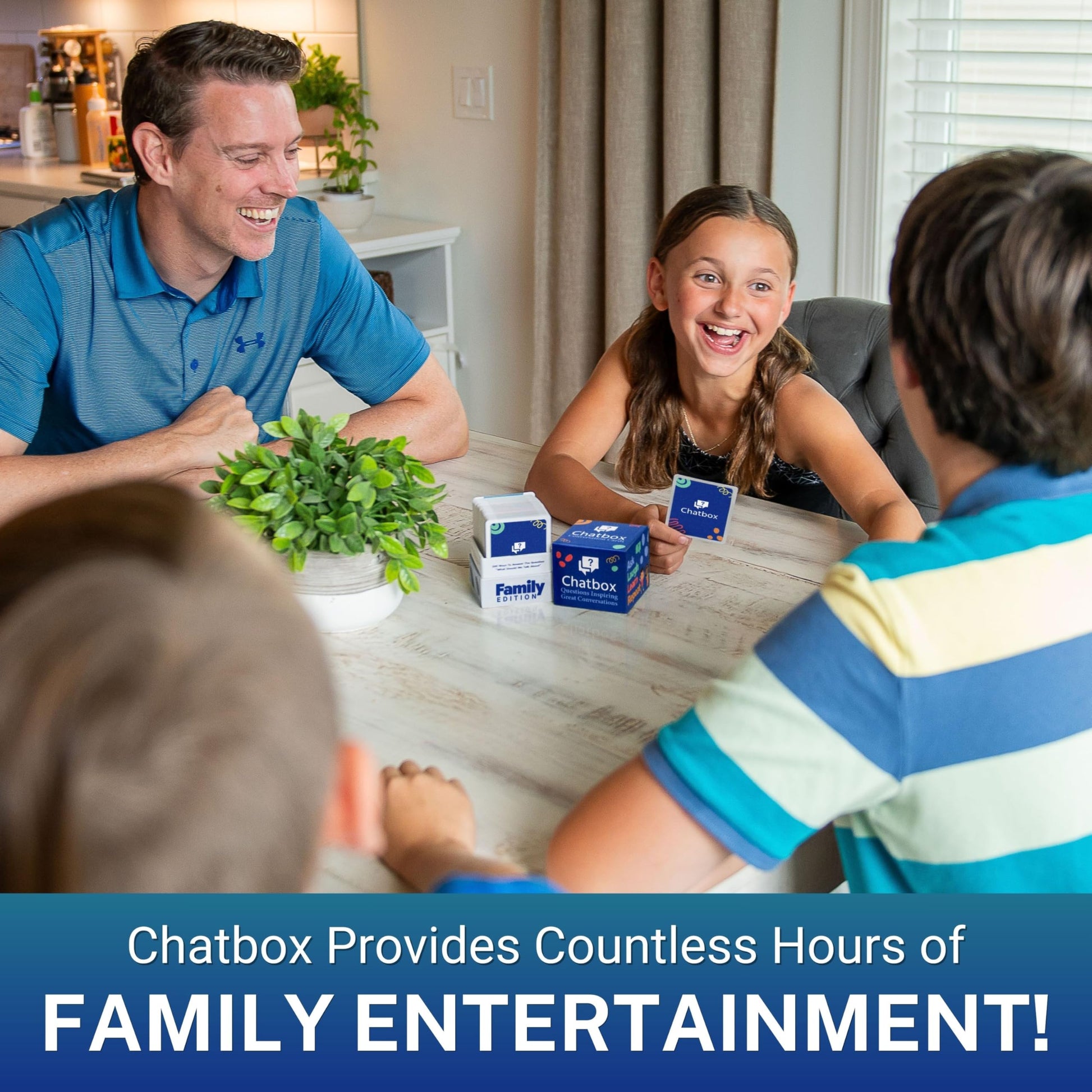Chatbox 200 Conversation Starter Cards - Family Games for Kids and Adults - Fun Travel Games - Party Card Game - Conversation Cards - Couples Card