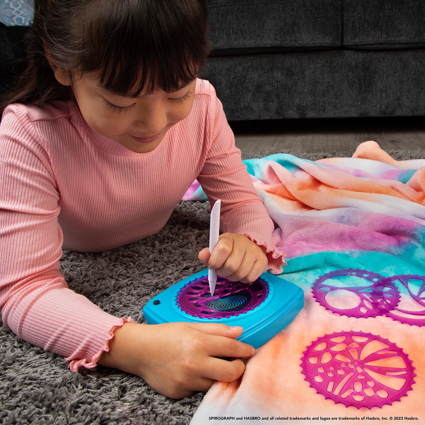 Spirograph Doodle Pad- Arts and Crafts, Scratch Art, LCD Writing Tablet for Kids, Kids Toys, Art Supplies, Drawing Kit, Spiral Art, Double-Sides