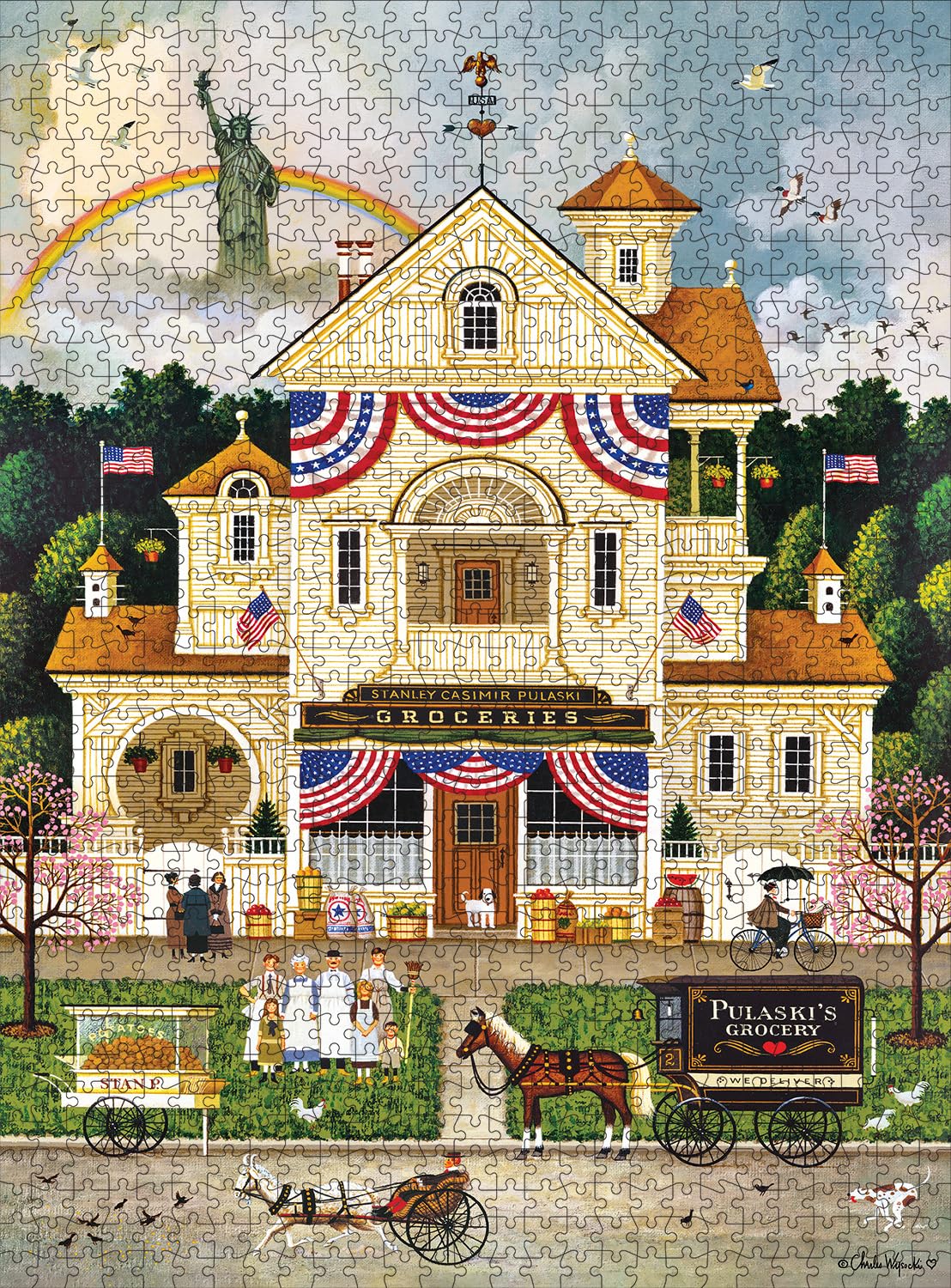 Buffalo Games - Charles Wysocki Lady Liberty - 1000 Piece Puzzle for Adults