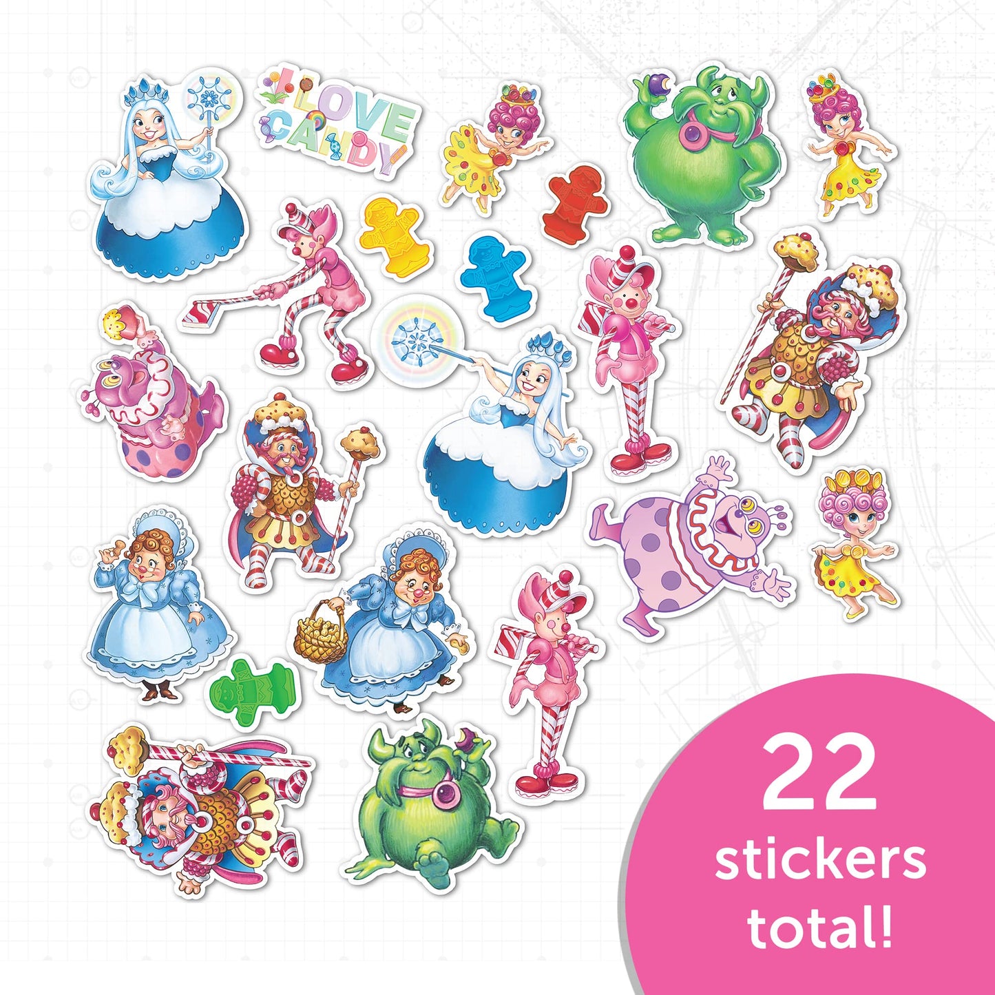 Desert Cactus Candy Land Sticker - 22 Candyland Sticker Vinyl Decal Laptop Water Bottle Car Scrapbook 12x10 Sheet Decorations Birthday Favor Party