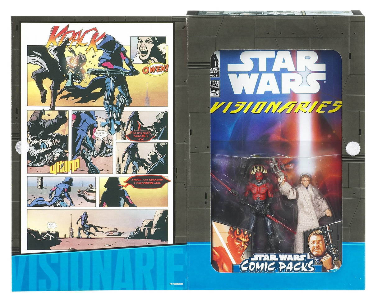 Hasbro Star Wars Visionaries 2010 SDCC San Diego ComicCon Exclusive Comic Book 2Pack Darth Maul Uncle Owen Lars