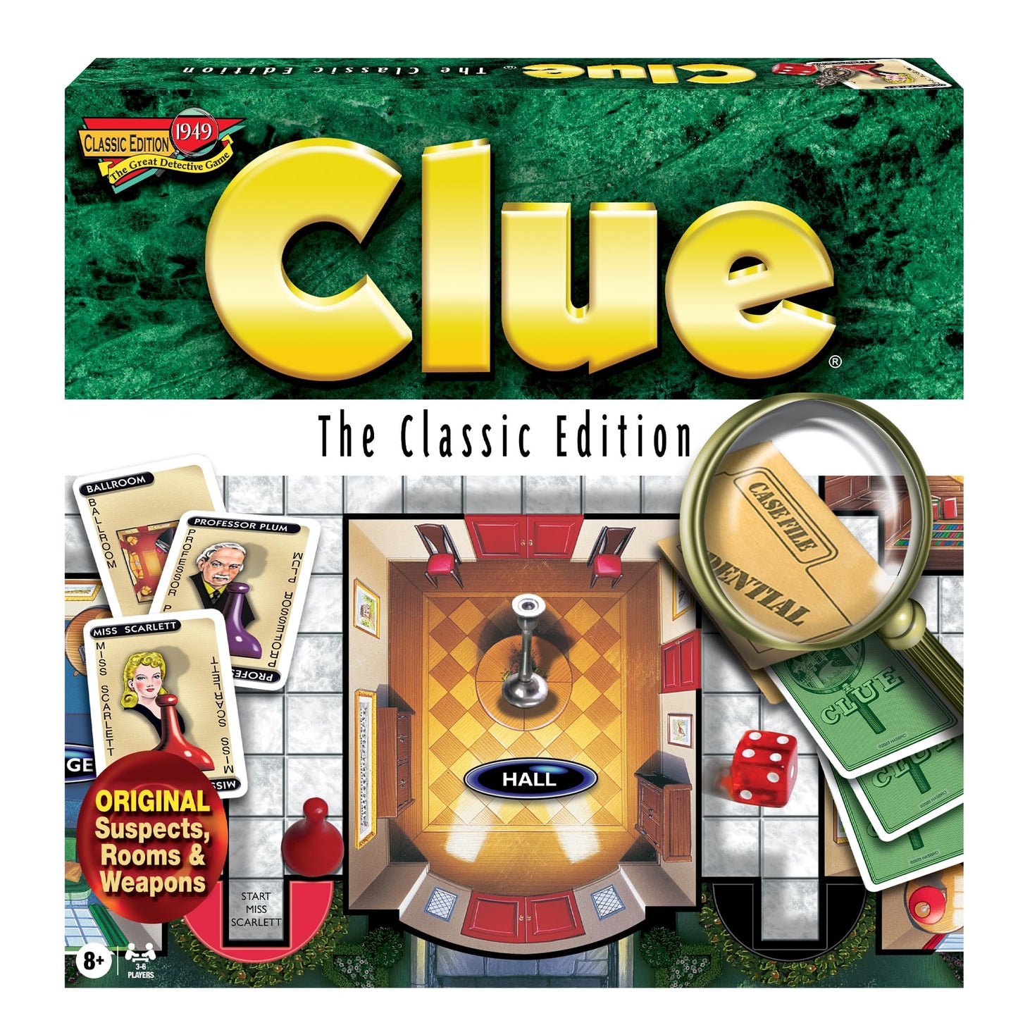 Clue Classic Edition, Murder Mystery Game, by Winning Moves Games USA