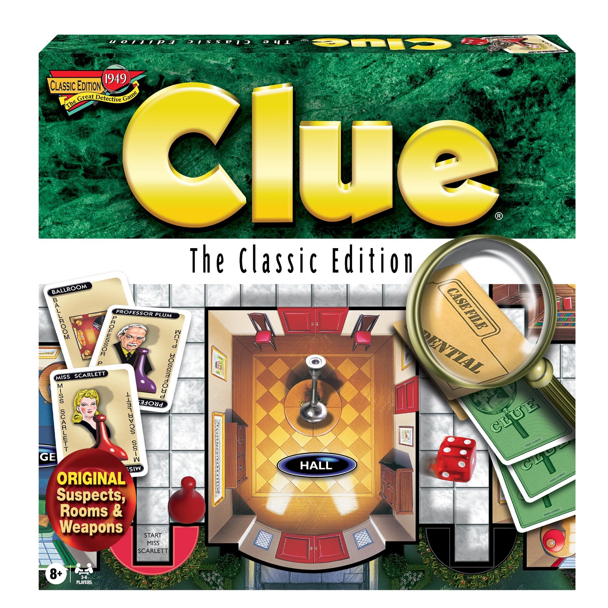 Clue Classic Edition, Murder Mystery Game, by Winning Moves Games USA