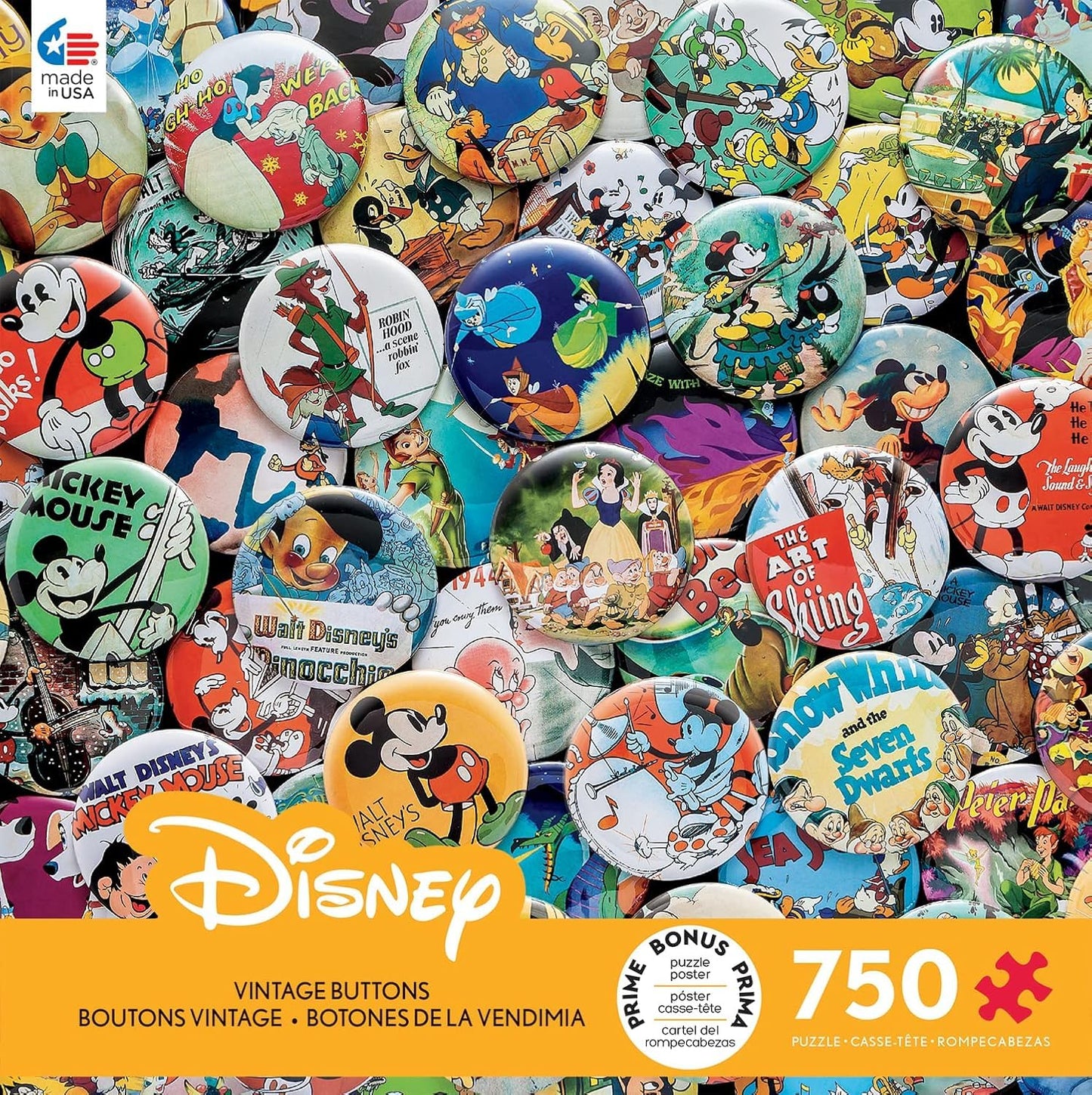 Ceaco - Disney - Vintage Buttons - 750 Piece Jigsaw Puzzle