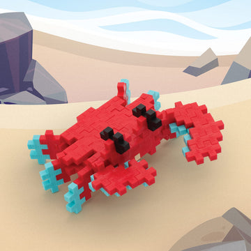 PLUS PLUS Crab - 3D Puzzle Sea Creature Building Block Set, Ocean Animals Figures Tube, Mini Interlocking Pieces - Fun Stem Toys for Kids