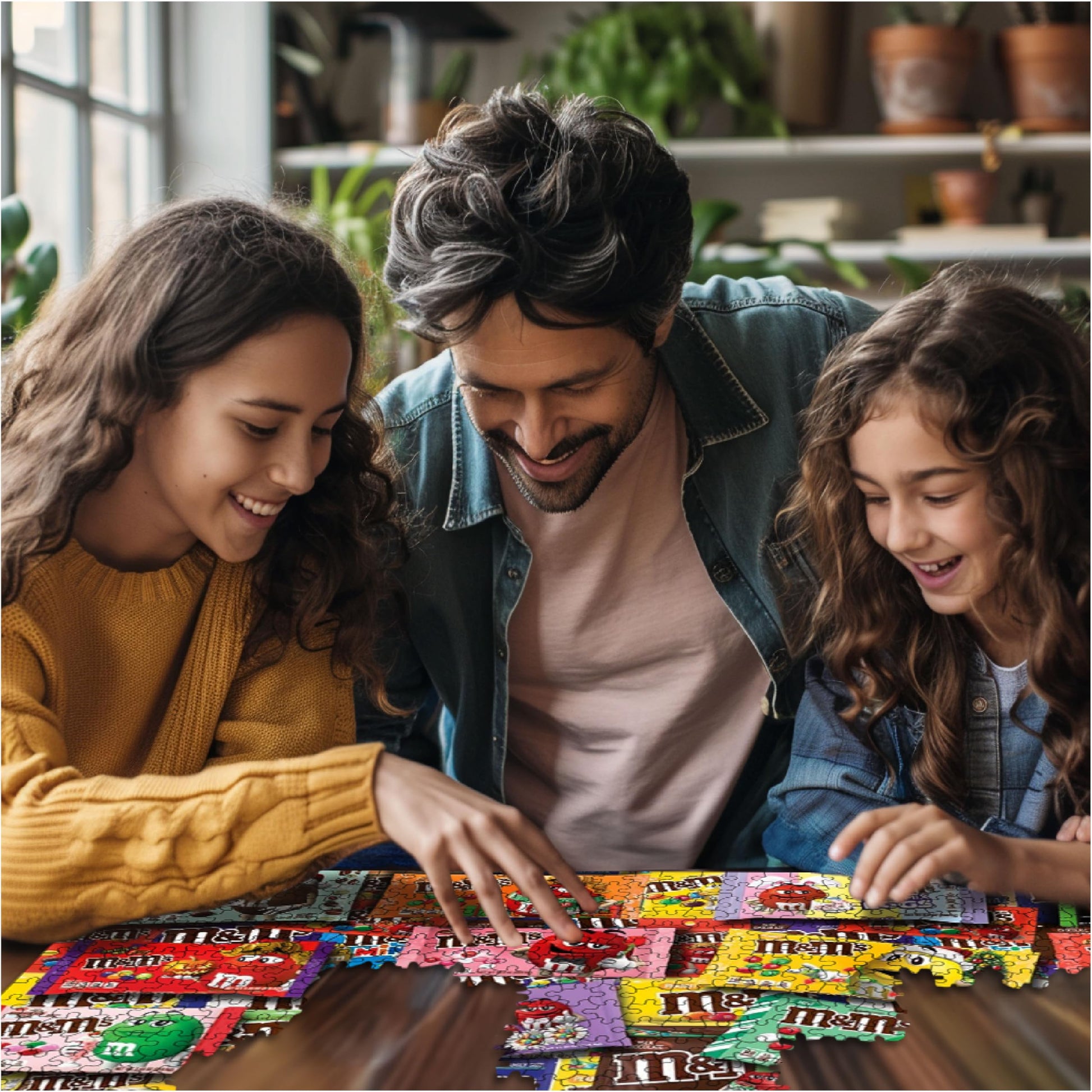 White Mountain 1000 Piece Jigsaw Puzzle Food Collage, M&M's