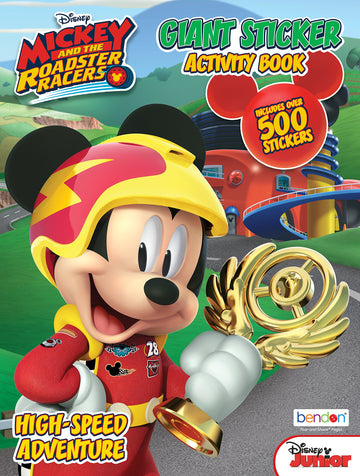 Mickey Mouse Disney Mickey and The Roadster Racers Giant Sticker Activity Book 41744, Bendon Bright