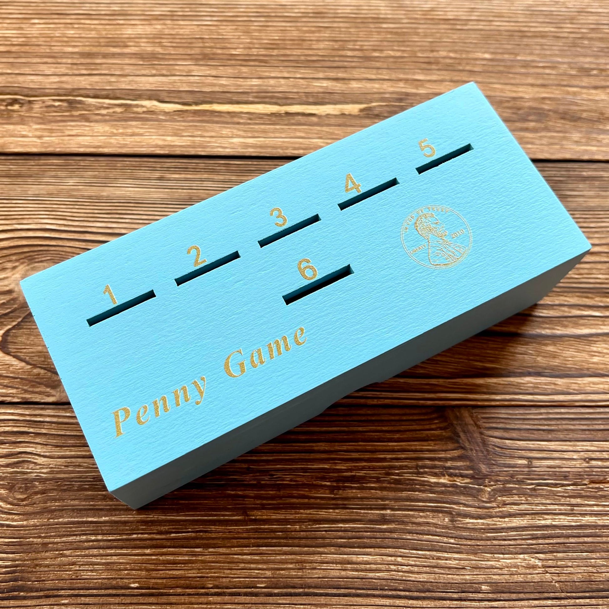 CBLKUS Penny Game, Fantastic Board Game for Family, Coin Game Wood Box for 2+ Player, Simple Strategic Dice Game with Coins, Get Rid Pennies to Win