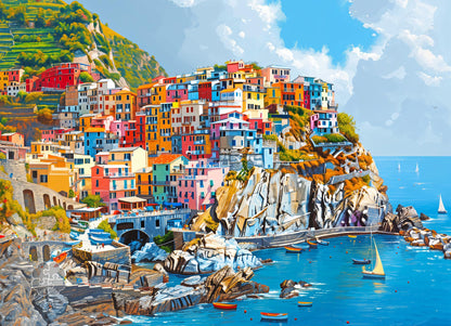 Lucky Puzzles | Jigsaw Puzzles for Adults | Cinque Terre in Color