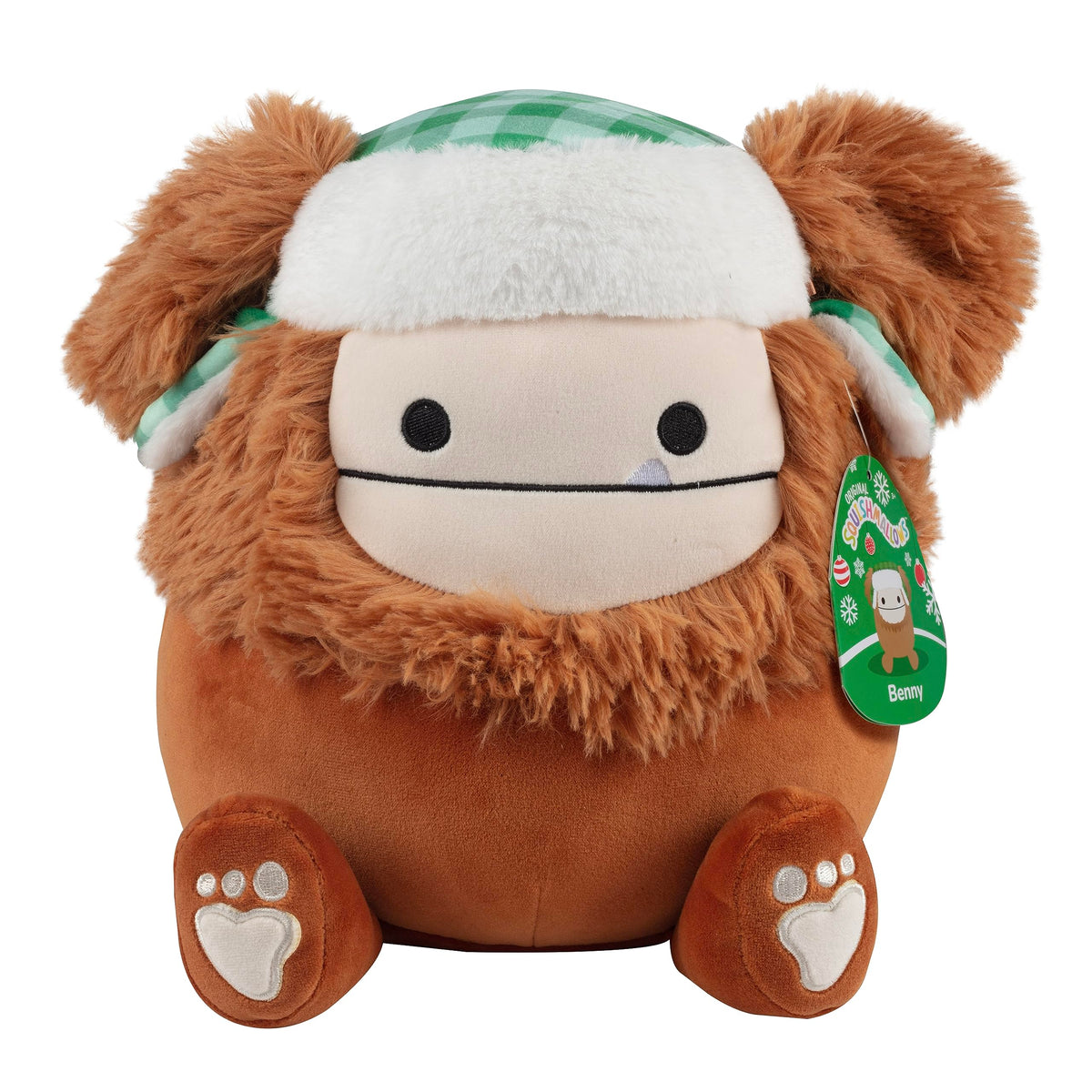 Squishmallows Original 10-Inch Benny The Bigfoot - Official Jazwares Winter Plush - Collectible Soft & Squishy Big Foot Stuffed Animal Toy - Add to