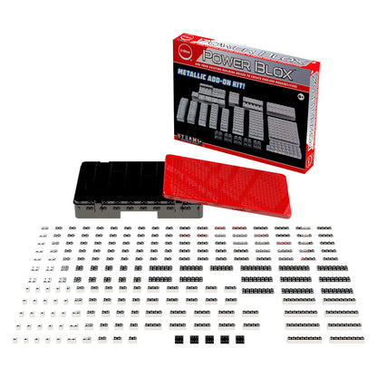 E-Blox Power Blox Builder - Metallic Add-ons Kit - Light-Up Building Blocks Toys Set for Kids Ages 8+