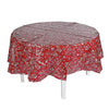 Fun Express Red Bandana Round Disposable Tablecloth - Plastic - Party Supplies