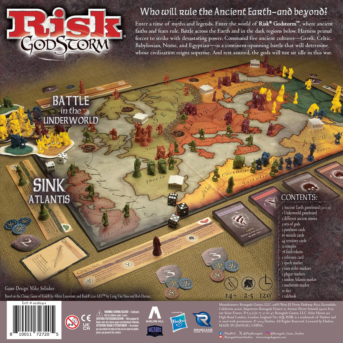 Renegade Game Studios Risk Godstorm Board Game - Ancient Civilization