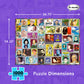 Re-marks Famous Authors Postage-Stamp Collage Puzzle, 1000 Piece Jigsaw Puzzle for All Ages