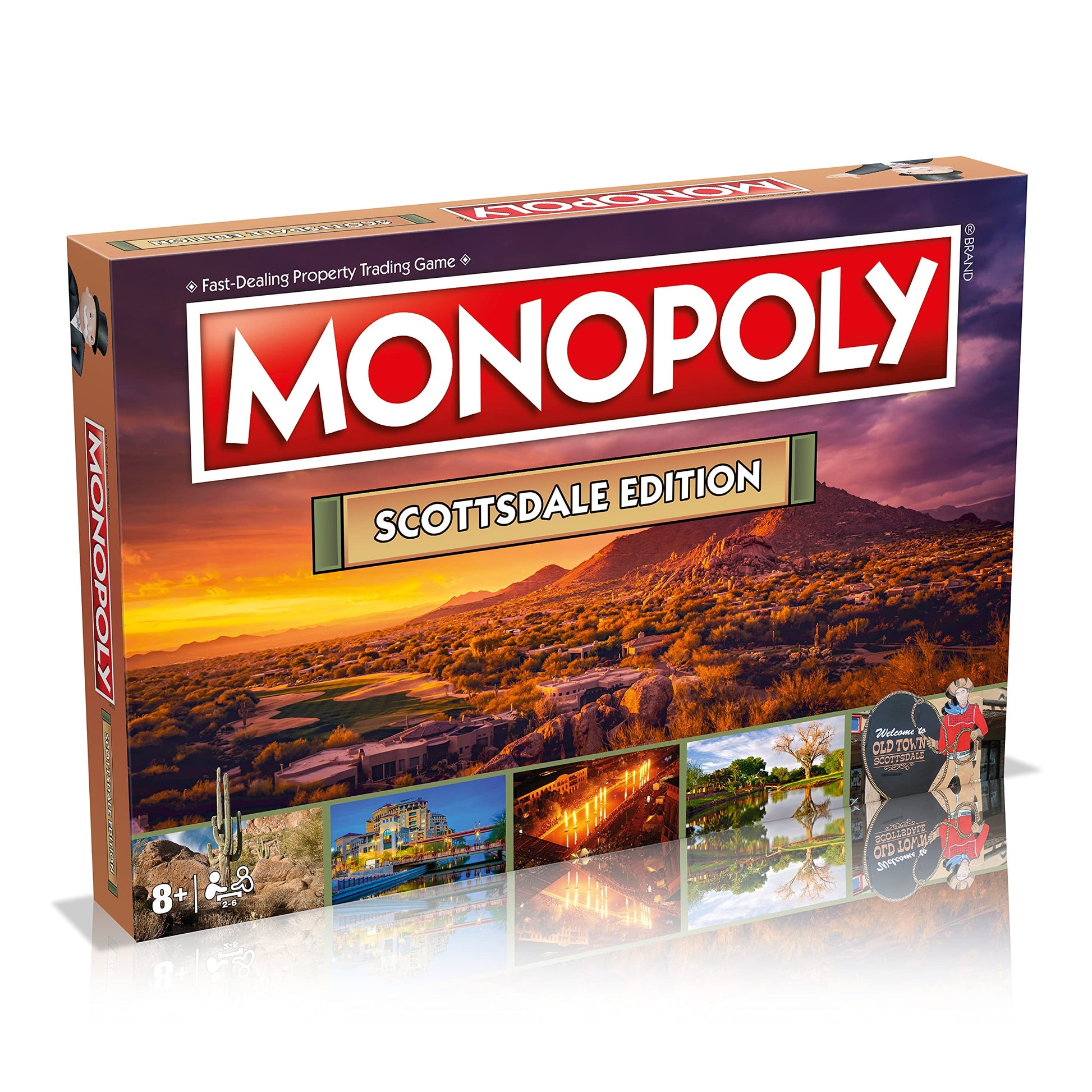 Monopoly Board Game Scottsdale Edition: 2-6 Players Family Board Games for Kids and Adults, Board Games for Kids 8 and up, for Kids and Adults, Ideal