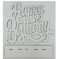 Happy Birthday Wood Sign Wall Decor Wooden Table Sign Centerpiece Birthday Party Decoration Supplies - 4 PCS (Sliver/Glitter)
