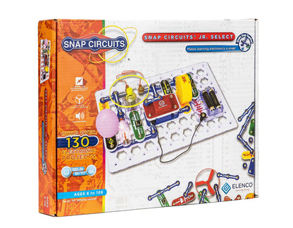 Snap Circuits Jr. Select SC-130 Electronics Exploration Kit | Over 130 Projects | Full Color Project Manual | 30+ Parts | STEM Educational Toys