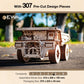 EWA Eco-Wood-Art BELAZ 75600 3D Wooden Puzzle, 307 Pieces, Mechanical Model Kit, Ages 14+, 12.2x7.87 Inches, Wood Construction