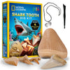 National Geographic Shark Tooth Fossil Dig Kit and Necklace for Kids