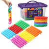 Special Supplies 30-Pack MINI Fun Pull and Pop Fun Tubes Mini for Kids Stretch, Bend, Build, and Connect Toy, Provide Tactile and Auditory Sensory