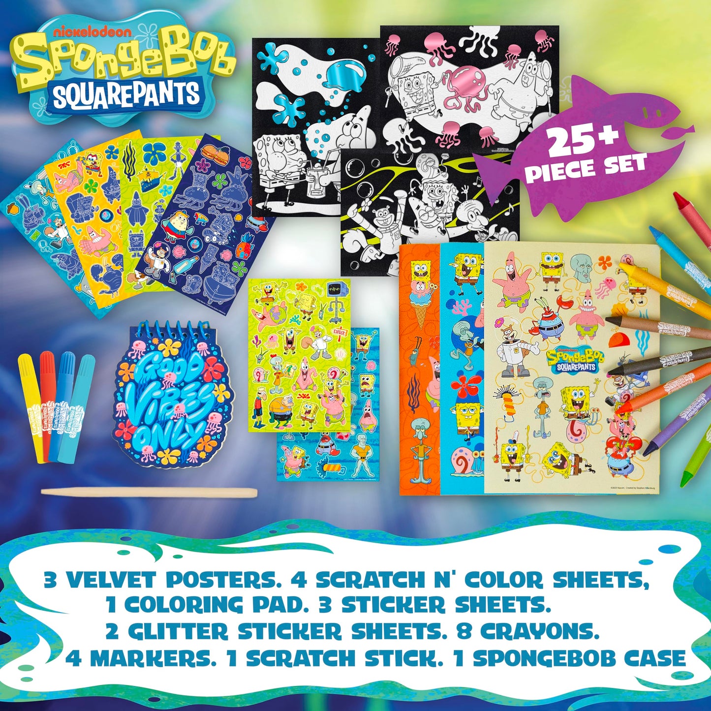 Horizon Group USA Sensory Slime Studio, Scented Slime Kit with Mix-Ins, Charms, and Storage Case, Spongebob Squarepants