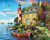 Majestic Value Brand 1000 Piece Jigsaw Puzzle of a Seaside Cottage Near a Lighthouse