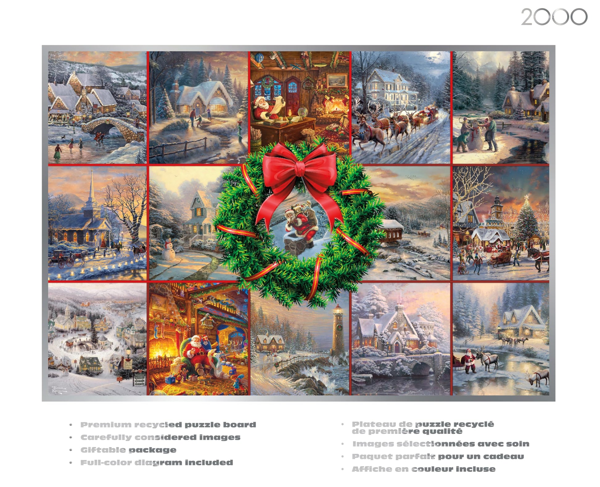 Buffalo Games - Thomas Kinkade Winter Collage - 2000 Piece Jigsaw Puzzle