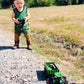 Uarzt Remote Control Tractor Toy with Trailer | Metal Front & Front Loader Farm Vehicle Set with Lights & 8-Wheel Design, RC Tractor Truck for Boys