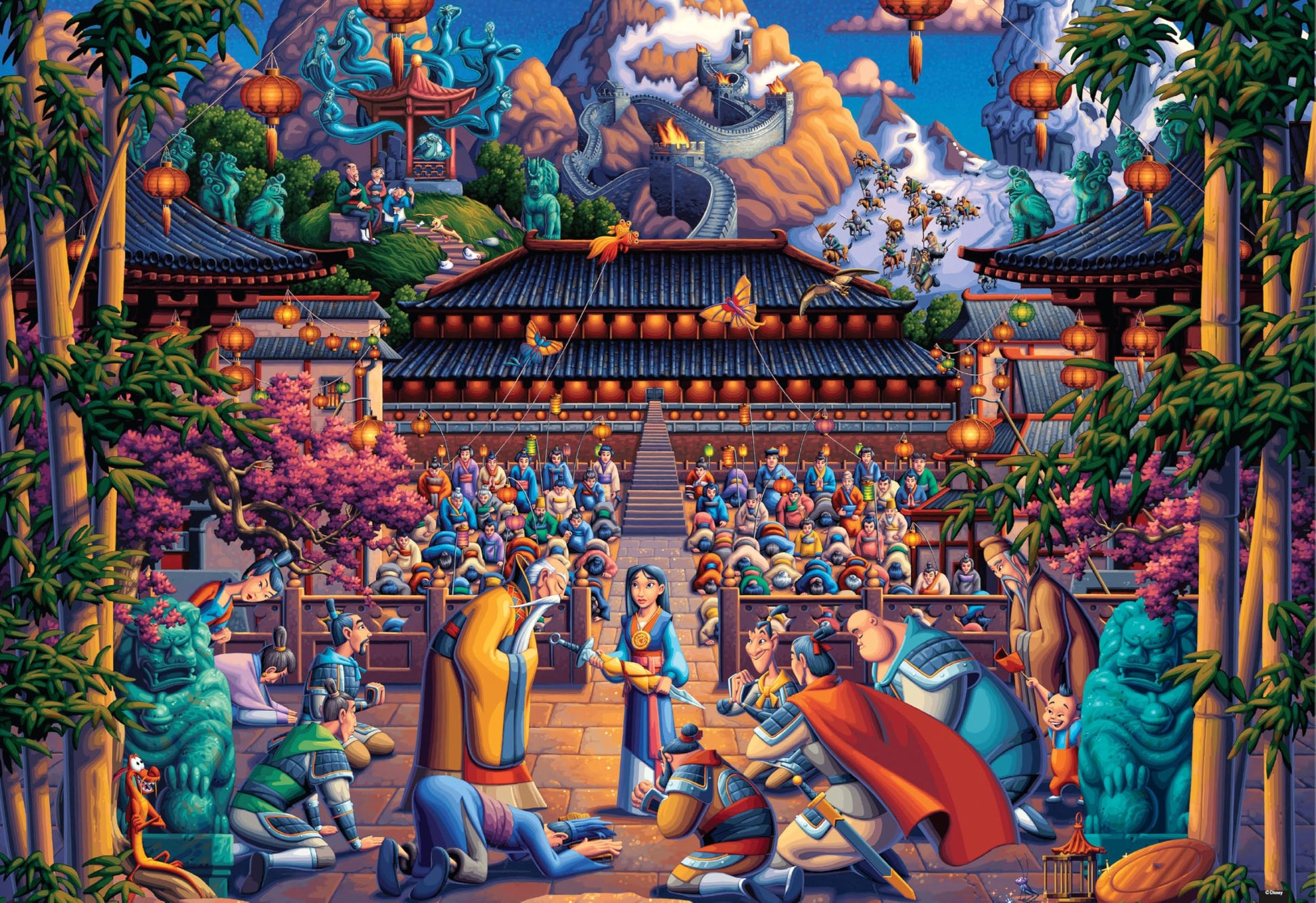 Ceaco - Disney Mulan the Face in the Mirror - 1500 Piece Puzzle for Adults