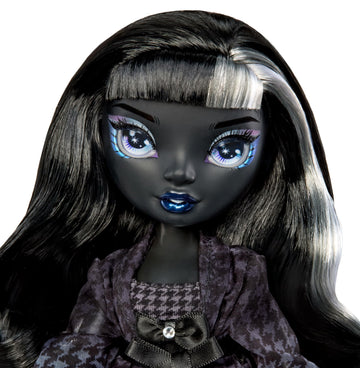 Rainbow High Shadow High Girl's Night Shanelle Onyx- Grayscale 11" Fashion Doll. Black Hair. Black Outfit. Girl's Night Accessories and Comb.