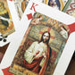 Holy Playing Cards Saints Edition - Catholic Religious Poker Deck with 55 Cards, QR Saint Bios, Holy Spirit Wilds - Faith Family Game & Gift
