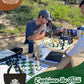 WE Games Best Value Tournament Chess Set - Includes 34 Chessmen, Roll Up Green Vinyl Chess Board, Storage Bag for Pieces, Instructions and Equalizer