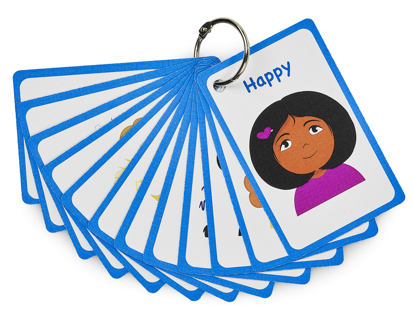 My Feelings and Emotions Girls 12 PECS Flashcards for Visual aid Special Ed, Speech Delay Non Verbal Children and Adults with Autism, Special Needs