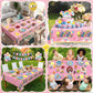 Fufuddz 3 pcs Rachell English Teacher Birthday Tablecloth, Cartoon Teacher Plastic Tablecloths, 54inch x 108inch Party Tablecovers for Fans Girls Boys