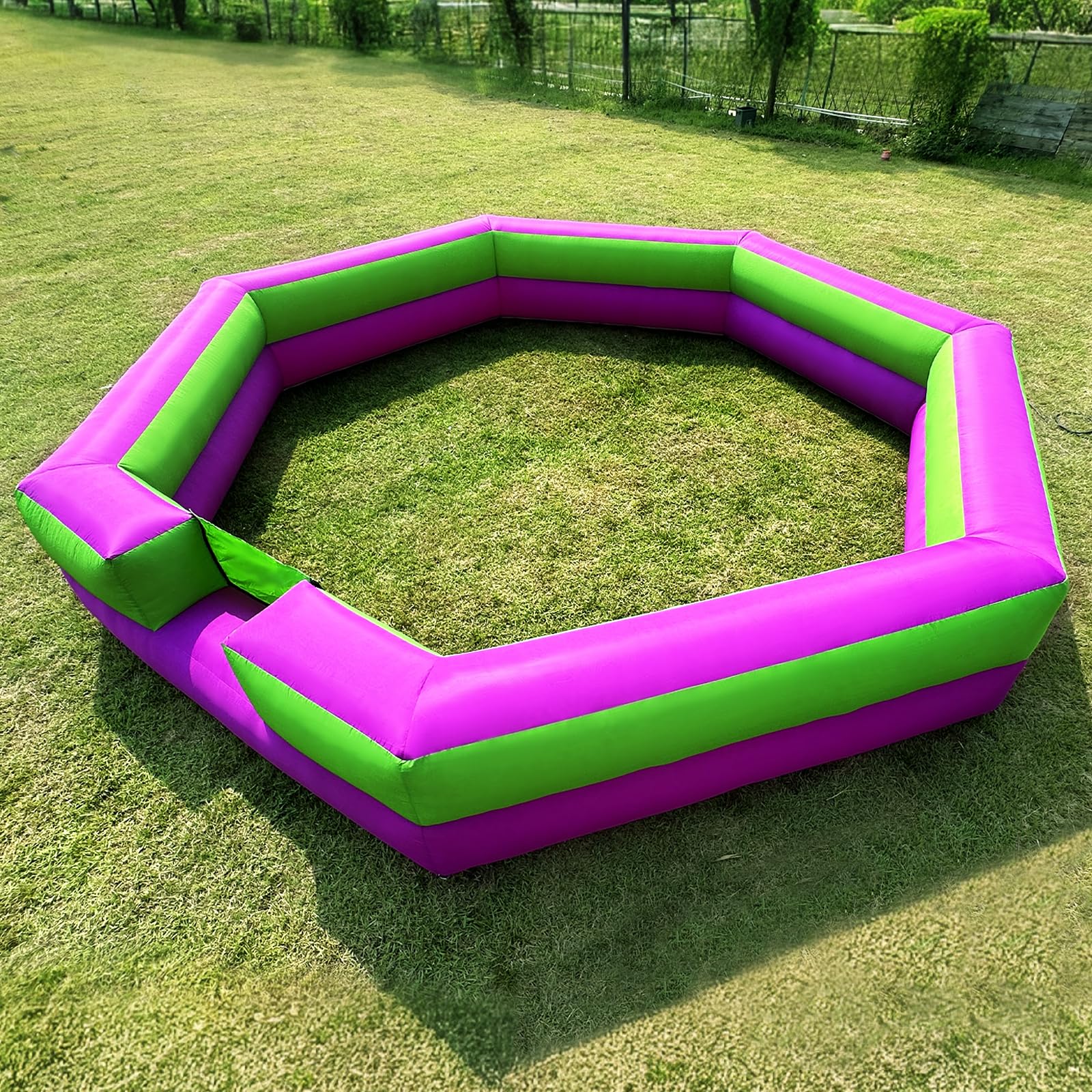 GR8FUN Inflatable Gaga Ball Pit 15FT with Built-in Fan, Blow Up Gaga Ball Pit, Portable Ball Pit for Indoor & Outdoor Use, Family Activities