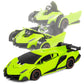 Best Choice Products 1:16 Scale Kids Transforming RC Robot Race Car w/ LED Lights, Green