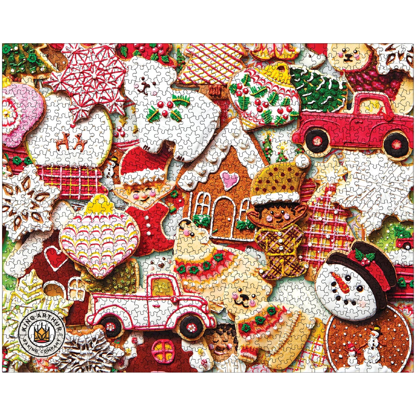 White Mountain 1000 Piece Jigsaw Puzzle Winter Christmas, Holiday Cookies