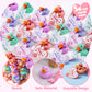 JOYIN 36 Pcs Valentine’s Day Mini Rubber Ducks with Cards for Kids, 4 Colors Duckies Bath Toys with 4 Card Designs for Classroom Exchange Prizes