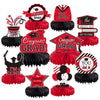 10PCS Graduation Decorations Class of 2026 Centerpieces, Congrats Grad Honeycomb Table Toppers for Graduation Party Favors, 2026 Graduation Party