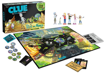 CLUE: Rick and Morty | Featuring Characters from The Adult Swim TV Show Rick & Morty | Collectible Clue Board Game | Perfect for Rick & Morty Fans