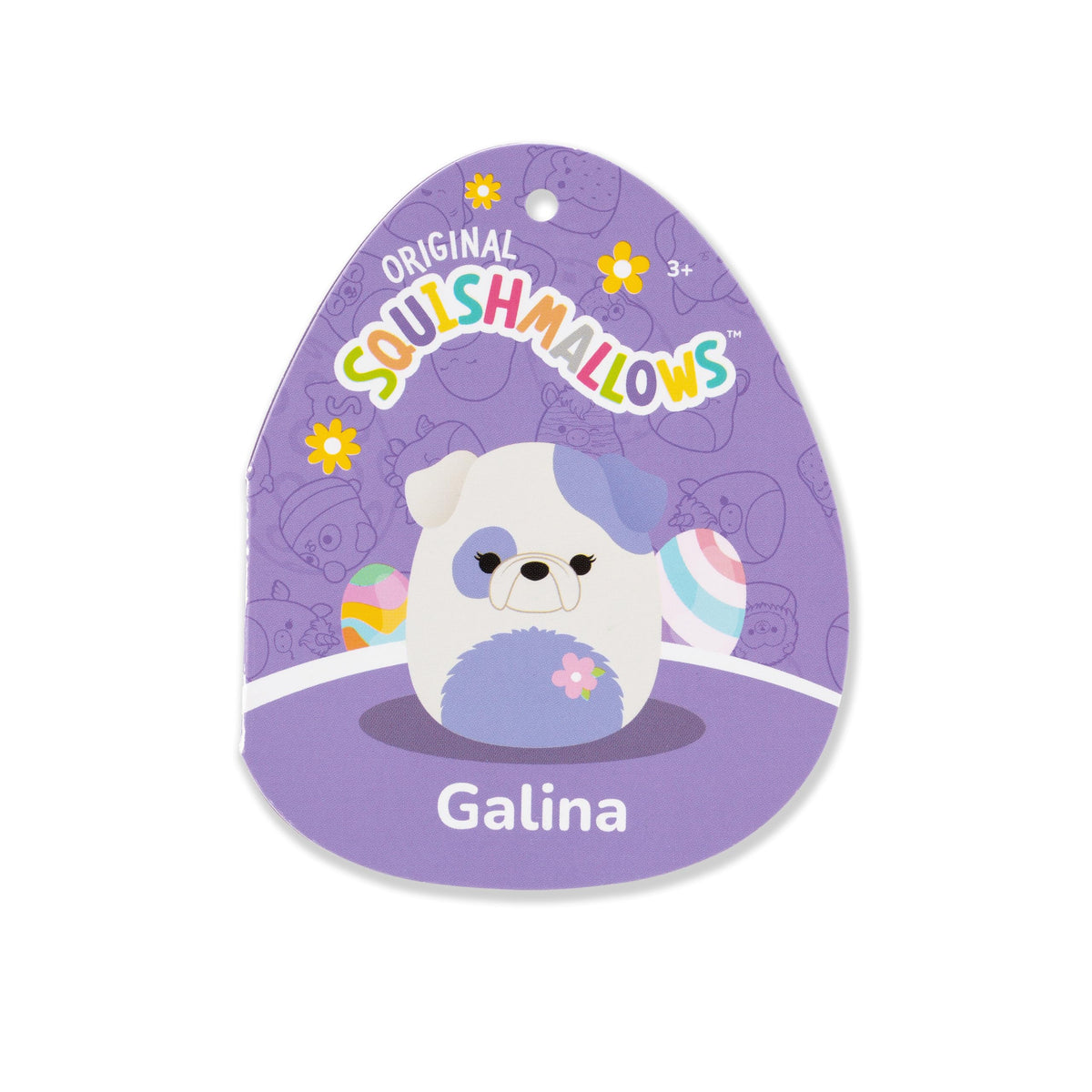 Squishmallows Original 14in Galina The Cream and Periwinkle Bulldog - Official Jazwares Easter Plush (Large)