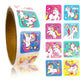 TINYMILLS Unicorn Stickers for Kids Party Favor Supplies Pack (1200 Stickers Total) Pack of 12 Sticker Dispensers with 100 Stickers/Dispenser Birthday