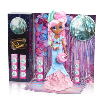 Hairdorables Hairmazing Prom Perfect Fashion Dolls, Dee Dee, Pink and Green Hair, Kids Toys for Ages 3 Up by Just Play