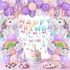 JOYIN Unicorn Magical Rainbow Birthday Party Decorations, 76PCS Unicorn Party Supplies with Banner, Foil & Latex Balloons, Spiral Swirls and Tinsel