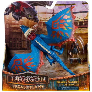 DreamWorks Dragons Deadly Nadder & Astrid Action Figures Viking Rider Duo