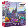 Ceaco - Colorful Notre Dame - 500 Large Piece Jigsaw Puzzle for Adults