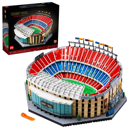 LEGO Icons Camp NOU - FC Barcelona Soccer Stadium 10284 Model Building Kit, Large Construction Set for Adults, Gift Idea