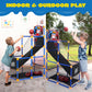 JOYIN Arcade Basketball Game Set with 4 Balls and Hoop for Kids 3+ Years Old Indoor Outdoor Sport Play - Easy Set Up - Air Pump Included - Ideal