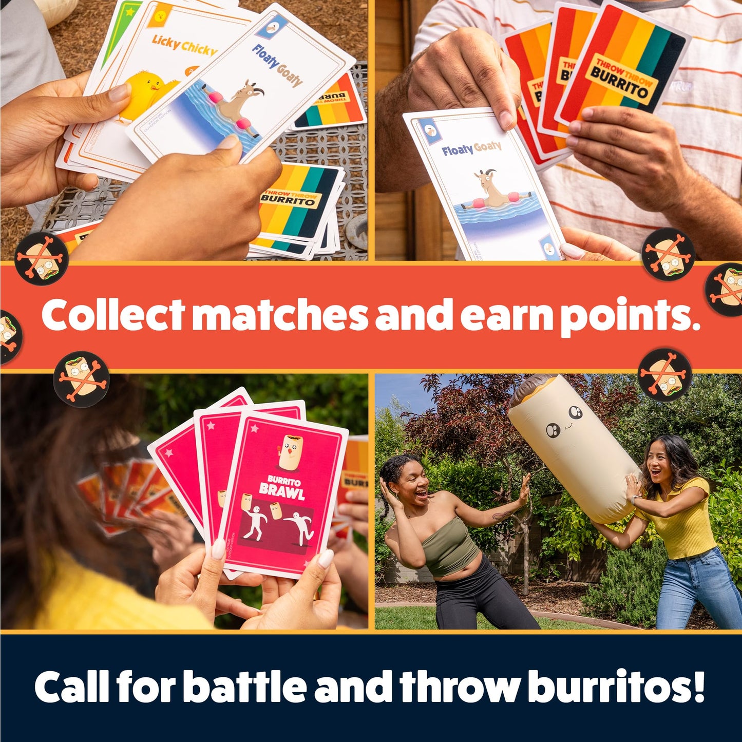 Exploding Kittens - Throw Throw Burrito Extreme Outdoor Edition - Giant Inflatable Dodgeball Card Game - Play Outdoors, Backyard Events, Family Fun